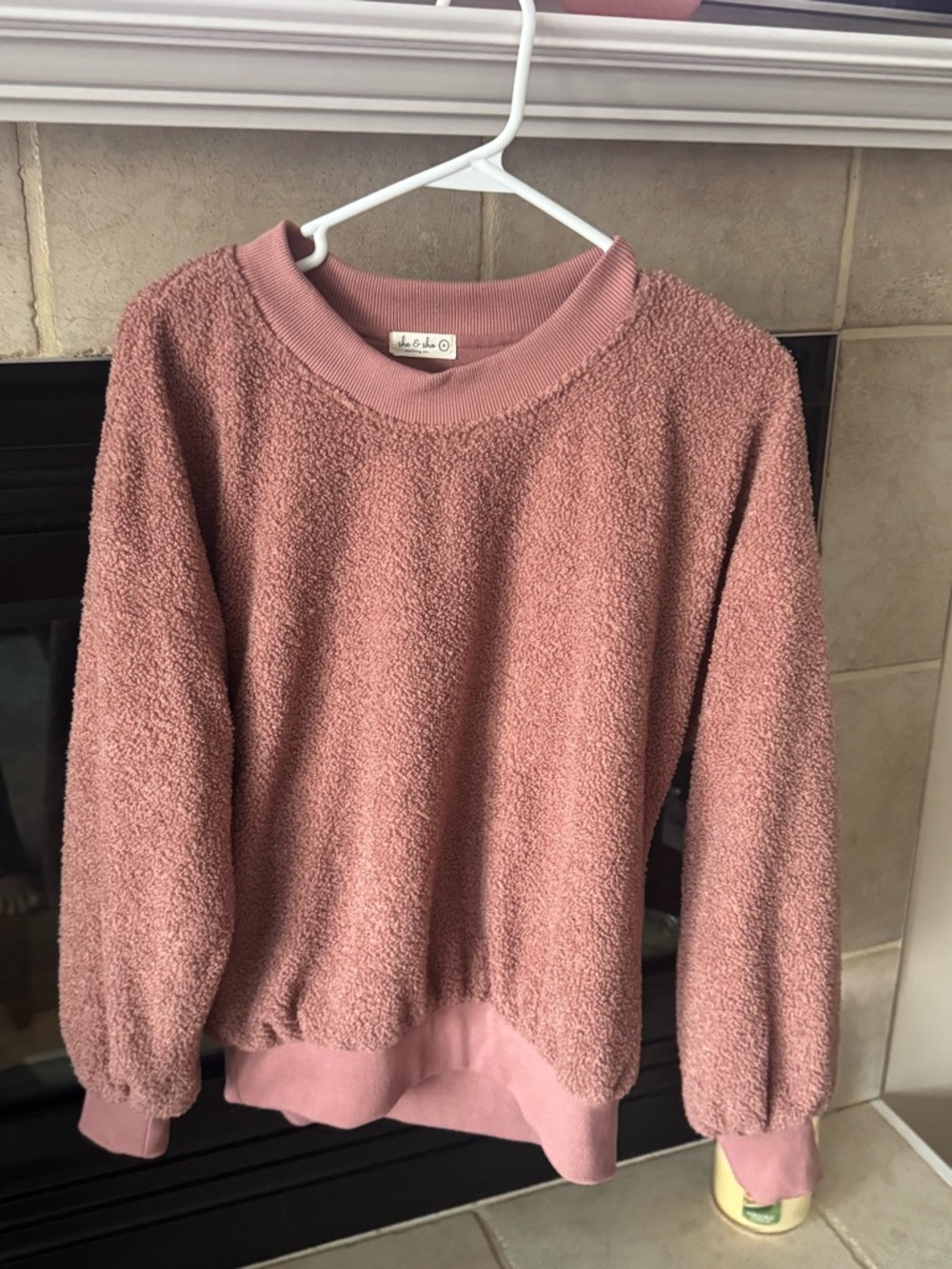 Cozy Dusty Rose Sherpa Pullover Sweatshirt - Sadie & Sage